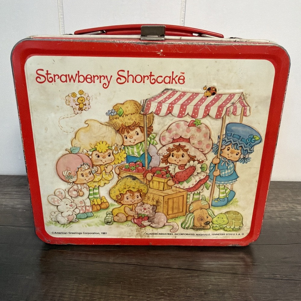Vintage 1981 Strawberry Shortcake Metal Lunchbox Aladdin & American Greetings - Picture 4 of 6